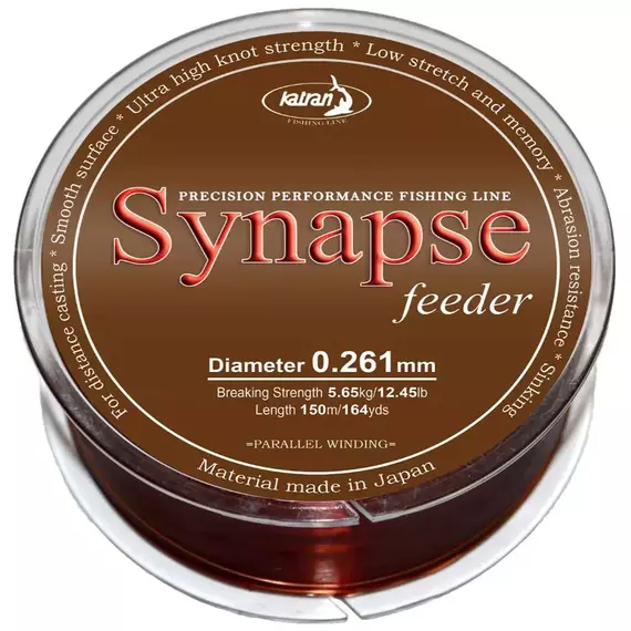 Волосінь Katran Synapse Feeder 150m (brown) 0.261mm 12.45lb/5.65kg, фото 